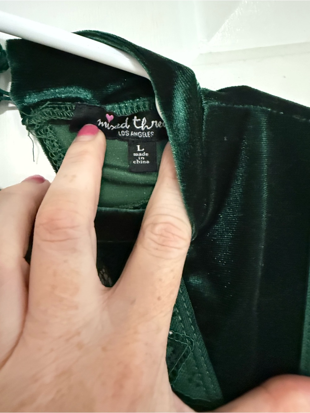 Emerald Velvet Sleepwear Top - L